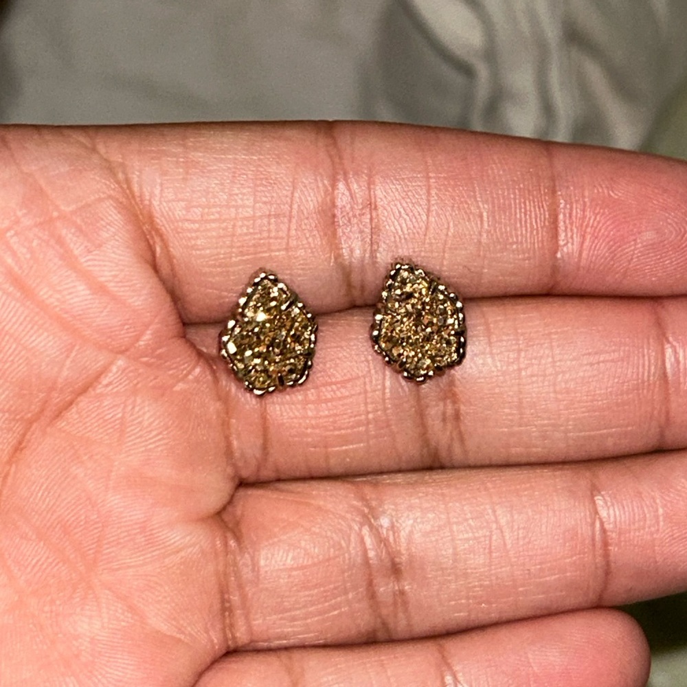 Kendra Scott Tessa Rose Gold Stud Earrings in Rose Gold Drusy